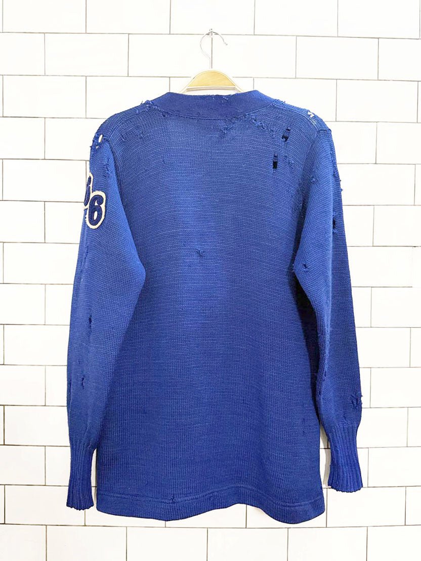 vintage 60s JUDY award sweater em - roe 1966 varsity cardigan | indianapolis - good market thrift store