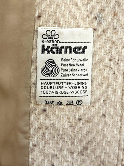 vintage 60s kreation karner 100% wool herringbone belted coat - good market thrift store