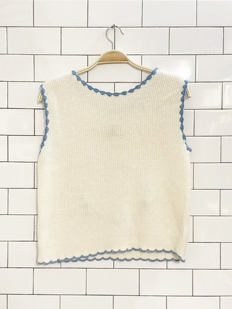 vintage 60s lady carla soft knit sweater vest - good market thrift store