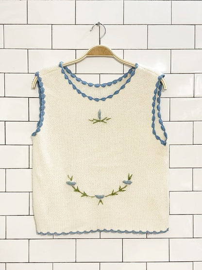 vintage 60s lady carla soft knit sweater vest - good market thrift store