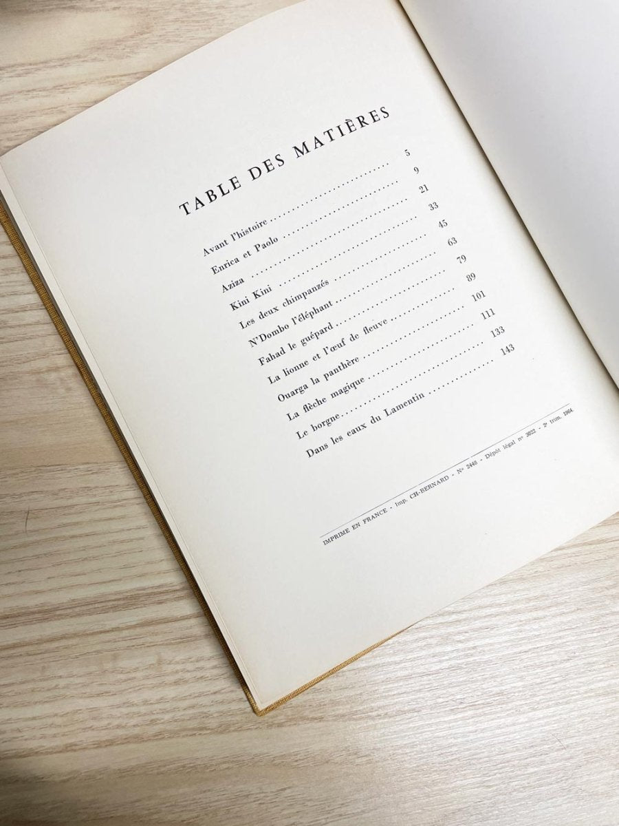 vintage 60s le grand livre de la brousse hardcover illustrated book - good market thrift store