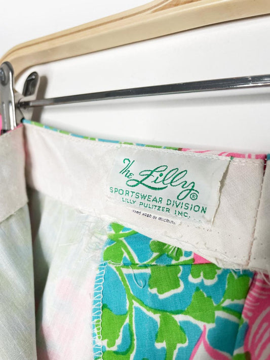 vintage 60s lilly pulitzer floral high rise wide leg pants | the lilly - good market thrift store