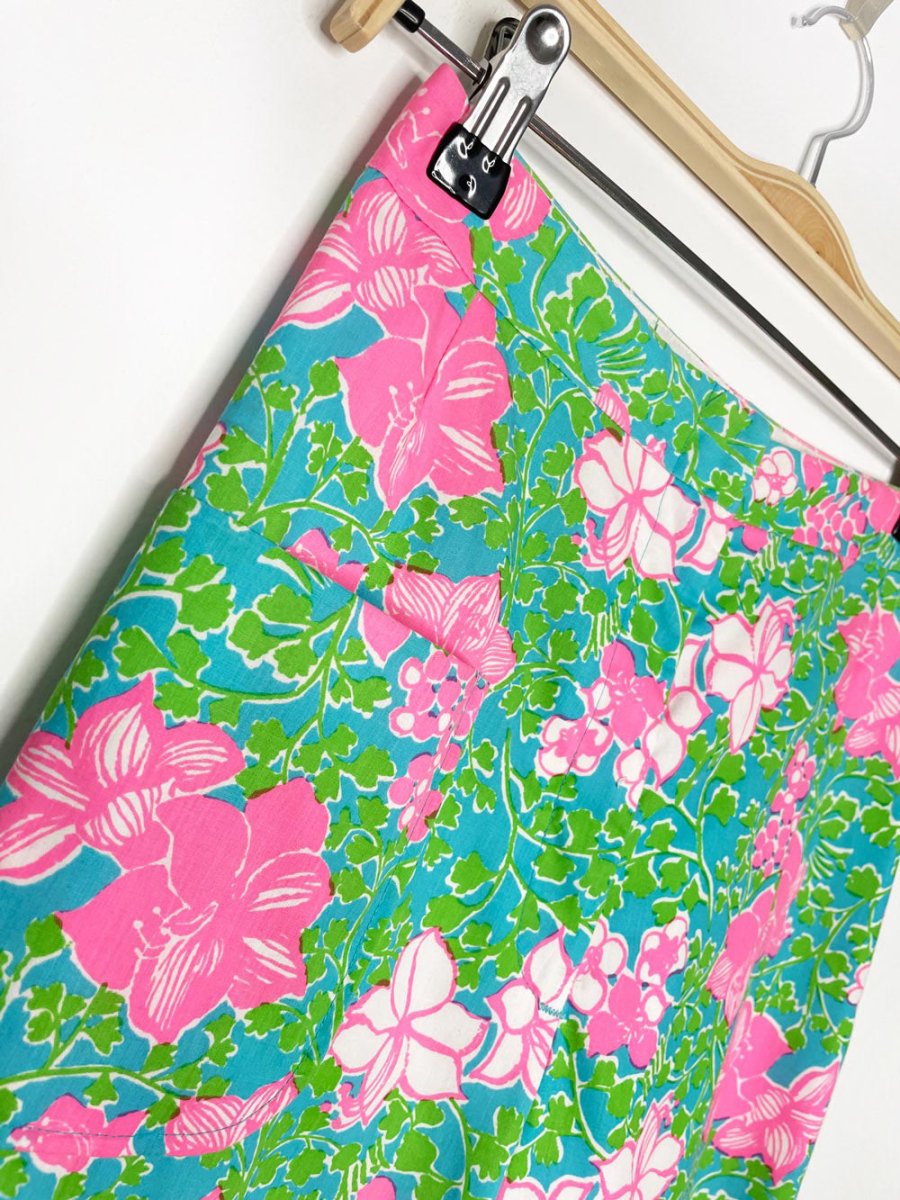 vintage 60s lilly pulitzer floral high rise wide leg pants | the lilly - good market thrift store
