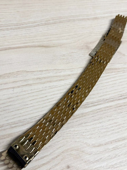 vintage 60s metal scales stretch belt - good market thrift store