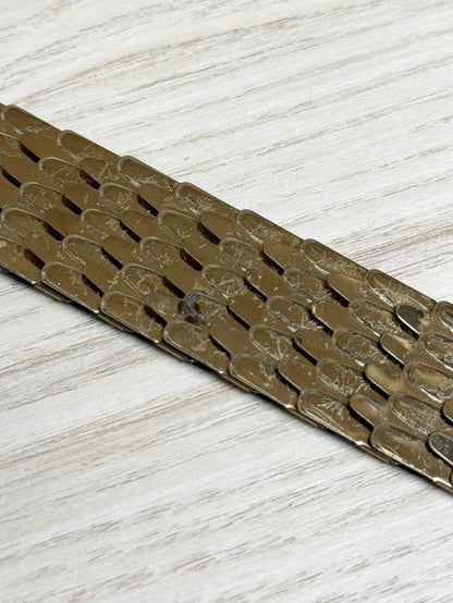 vintage 60s metal scales stretch belt - good market thrift store