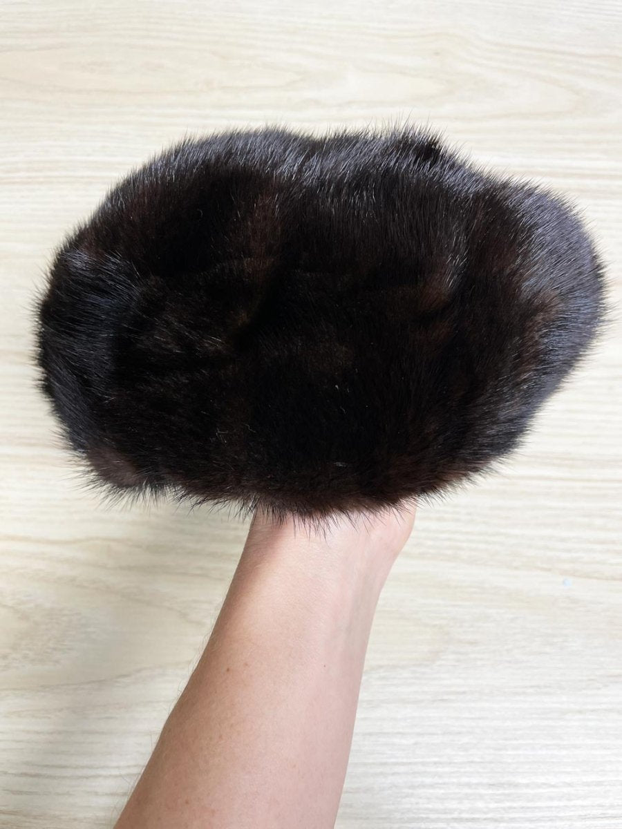 vintage 60s mink fur beret - good market thrift store
