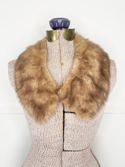 vintage 60s mink fur collar - good market thrift store