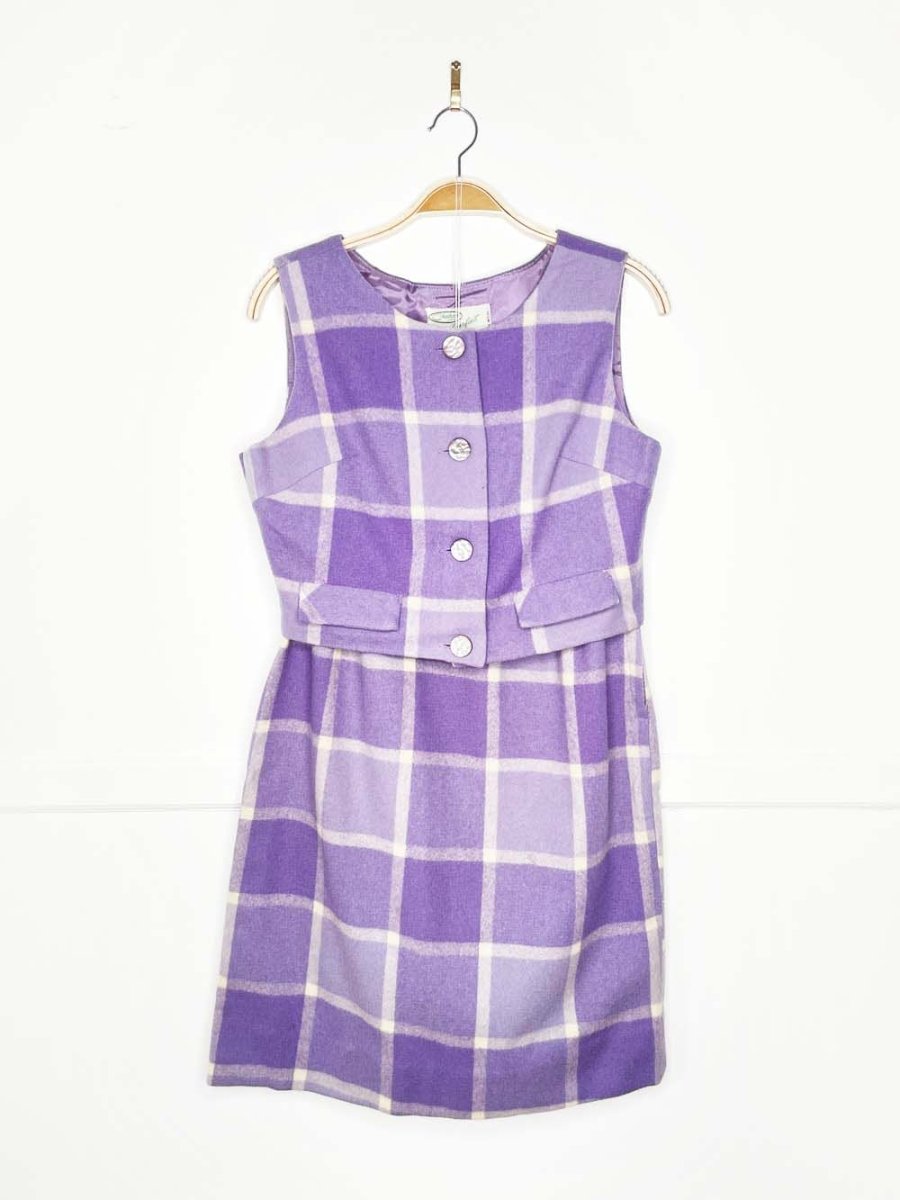vintage 60s parfait for russ togs 100% wool mod prep vest + skirt set | clueless - good market thrift store