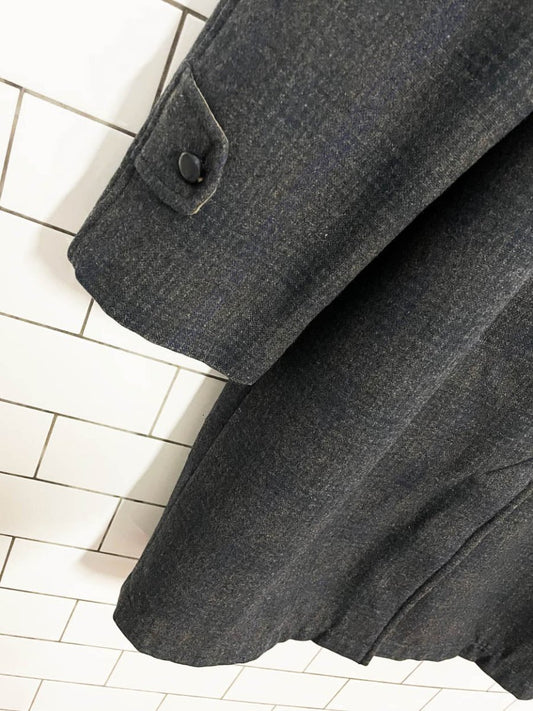 vintage 60s united sports MFG wool plaid coat - good market thrift store