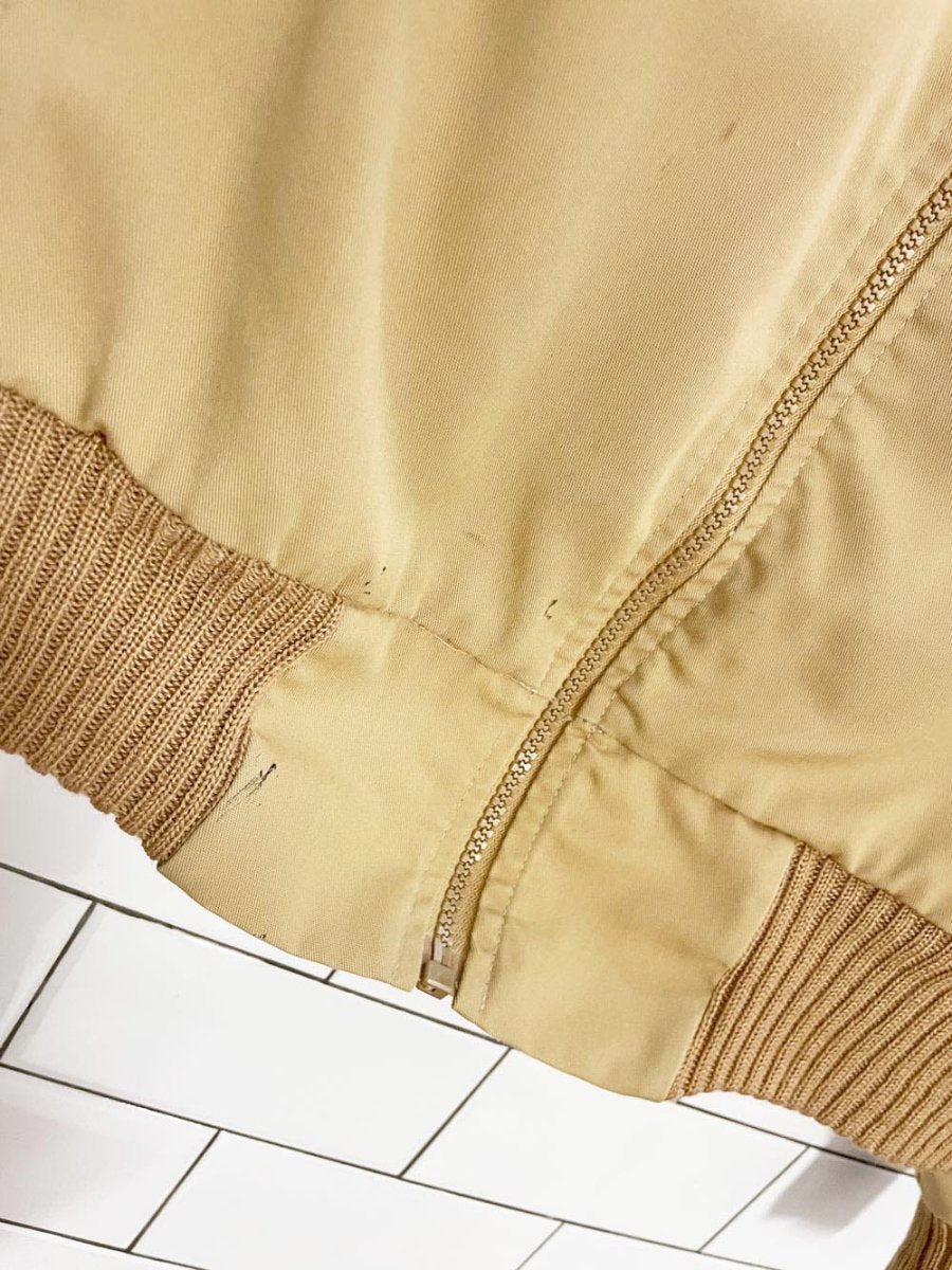vintage 70s adidas trefoil knit trim harrington jacket | made in Canada - good market thrift store