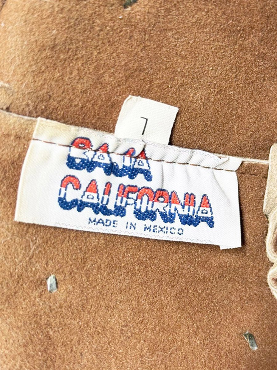 vintage 70s baja california suede studded rancher hat | leather - good market thrift store