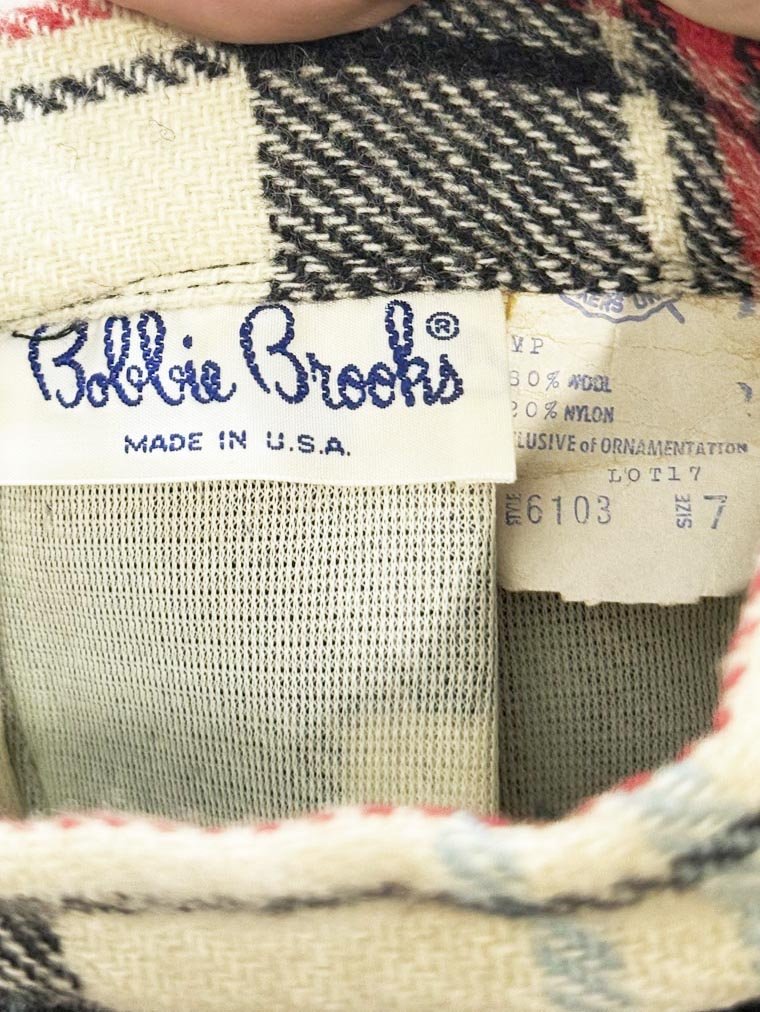 vintage 70s bobbie brooks wool - blend pleated plaid mini skirt | union made in USA - good market thrift store