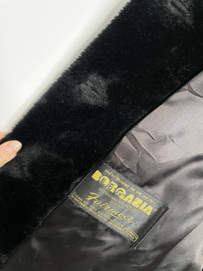 vintage 70s borgazia faux fur double breasted long teddy coat - good market thrift store