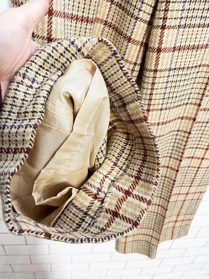 vintage 70s bronson of california wool tweed pleated wide leg trouser - good market thrift store