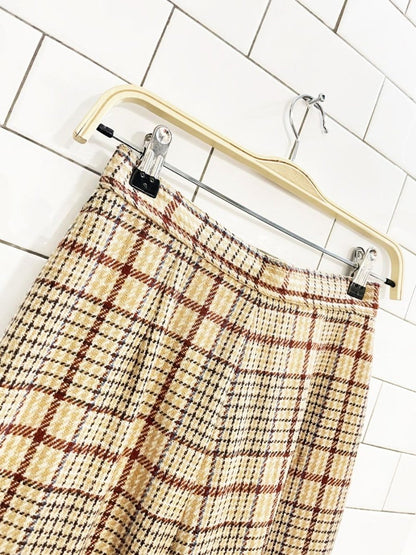 vintage 70s bronson of california wool tweed pleated wide leg trouser - good market thrift store