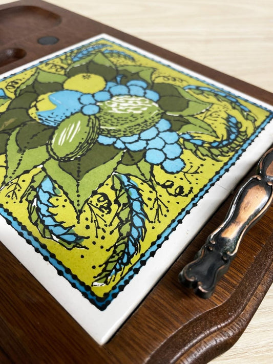 vintage 70s cheeseboard charcuterie hardwood tray | made in Japan - good market thrift store