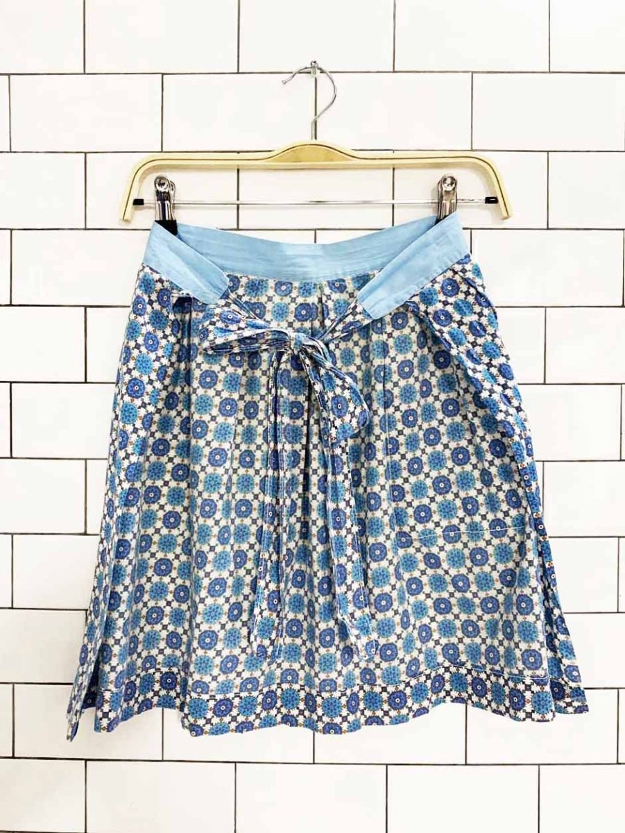 vintage 70s contrast pocket half apron - good market thrift store