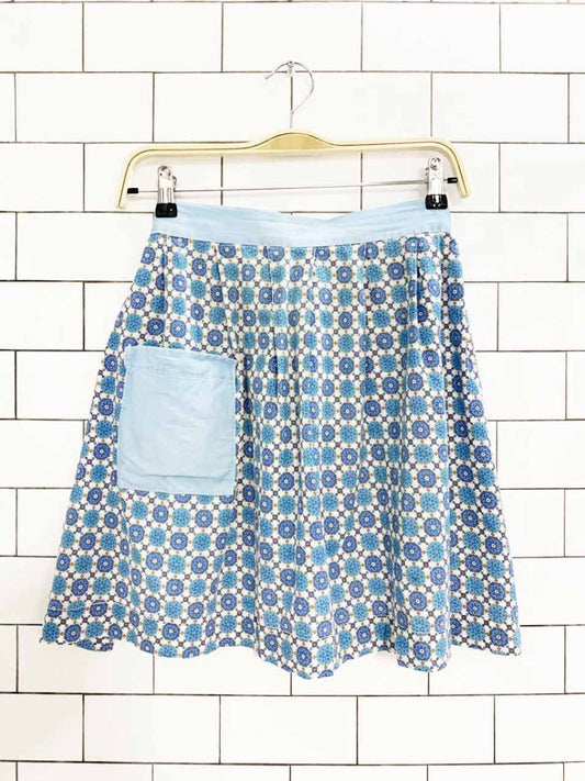 vintage 70s contrast pocket half apron - good market thrift store