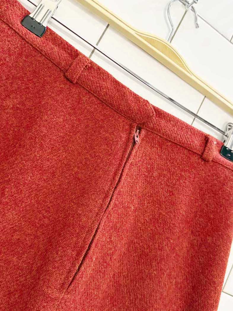 vintage 70s evan - picone 100% wool a - line midi skirt - good market thrift store