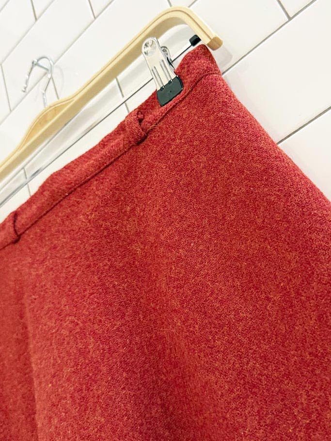 vintage 70s evan - picone 100% wool a - line midi skirt - good market thrift store