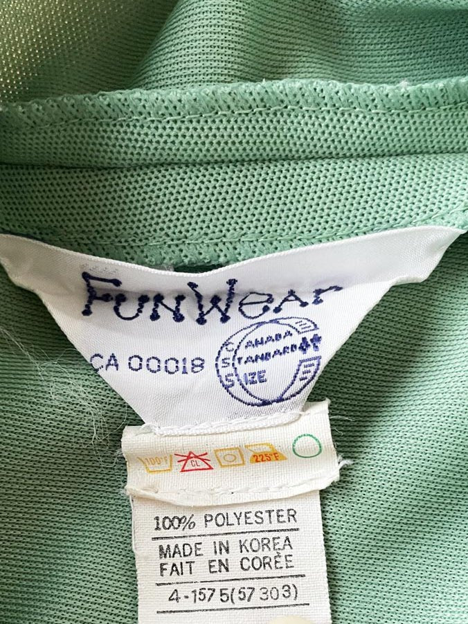 vintage 70s funwear belted a-line polyknit mini skirt - good market thrift store