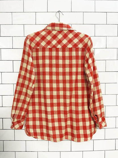 vintage 70s garland wool check shirt jacket | made in USA - good market thrift store