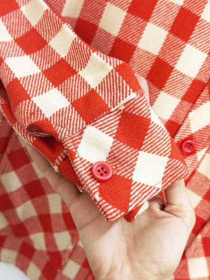 vintage 70s garland wool check shirt jacket | made in USA - good market thrift store