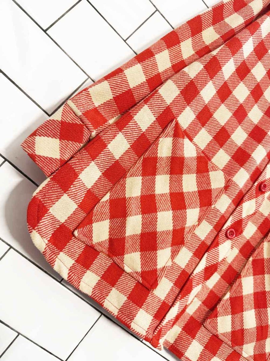 vintage 70s garland wool check shirt jacket | made in USA - good market thrift store
