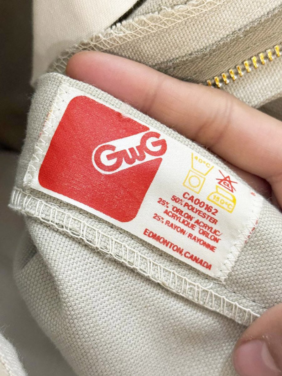 vintage 70s gwg pressed canvas bootcut pants | made in Canada - good market thrift store