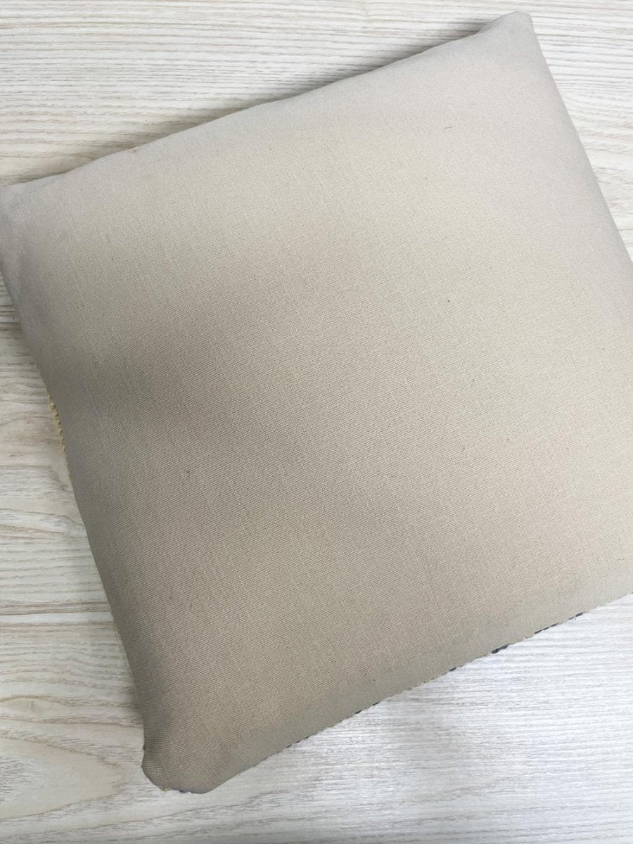 vintage 70s hand-hooked dog throw pillow - good market thrift store
