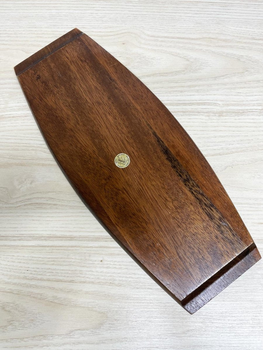 vintage 70s imperial cheeseboard charcuterie hardwood tray | made in Japan - good market thrift store