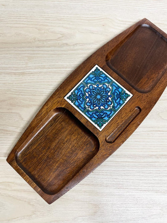 vintage 70s imperial cheeseboard charcuterie hardwood tray | made in Japan - good market thrift store