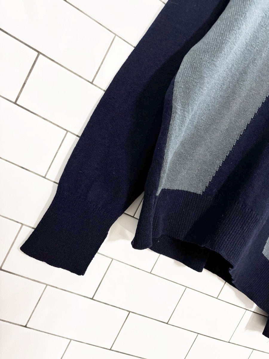 vintage 70s jaeger 100% wool knit v neck sweater | made in scotland - good market thrift store