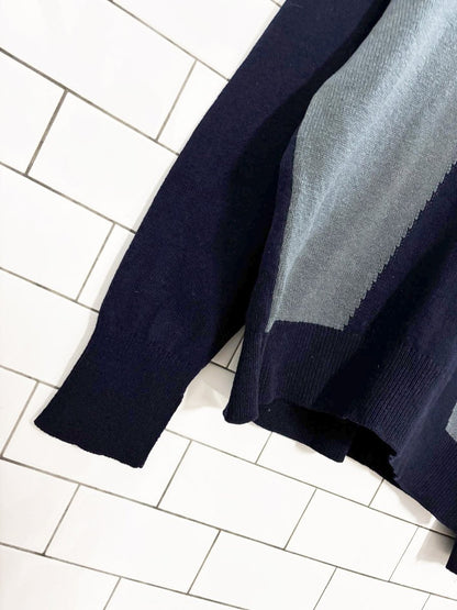 vintage 70s jaeger 100% wool knit v neck sweater | made in scotland - good market thrift store