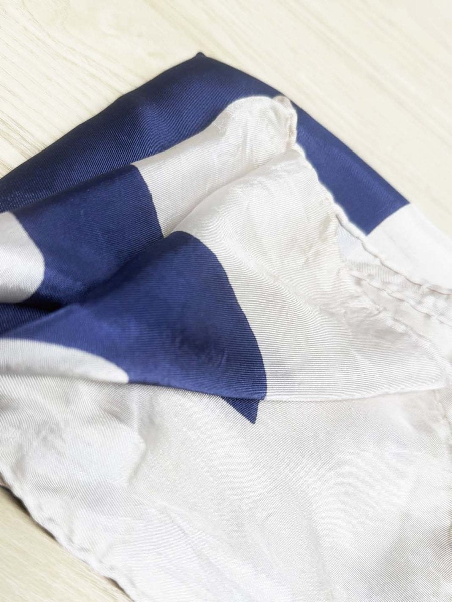 vintage 70s la dear polka dot poly satin scarf | hand - rolled edge - good market thrift store