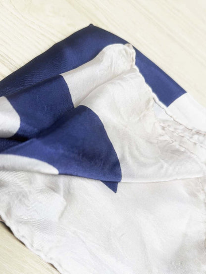 vintage 70s la dear polka dot poly satin scarf | hand - rolled edge - good market thrift store