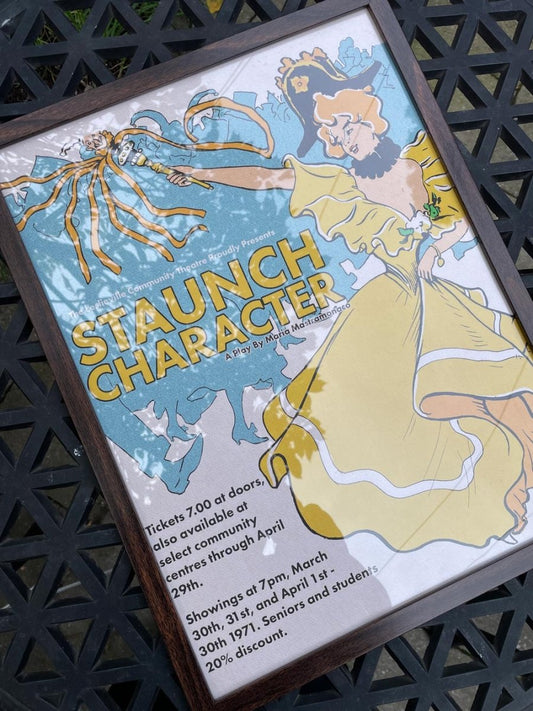 vintage 70s leslieville theatre reprint poster framed - good market thrift store