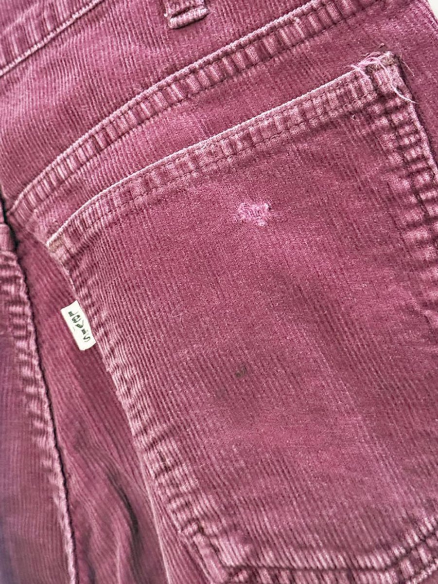 vintage 70s levi's white tab corduroy flare pants | talon zipper | made in usa - good market thrift store