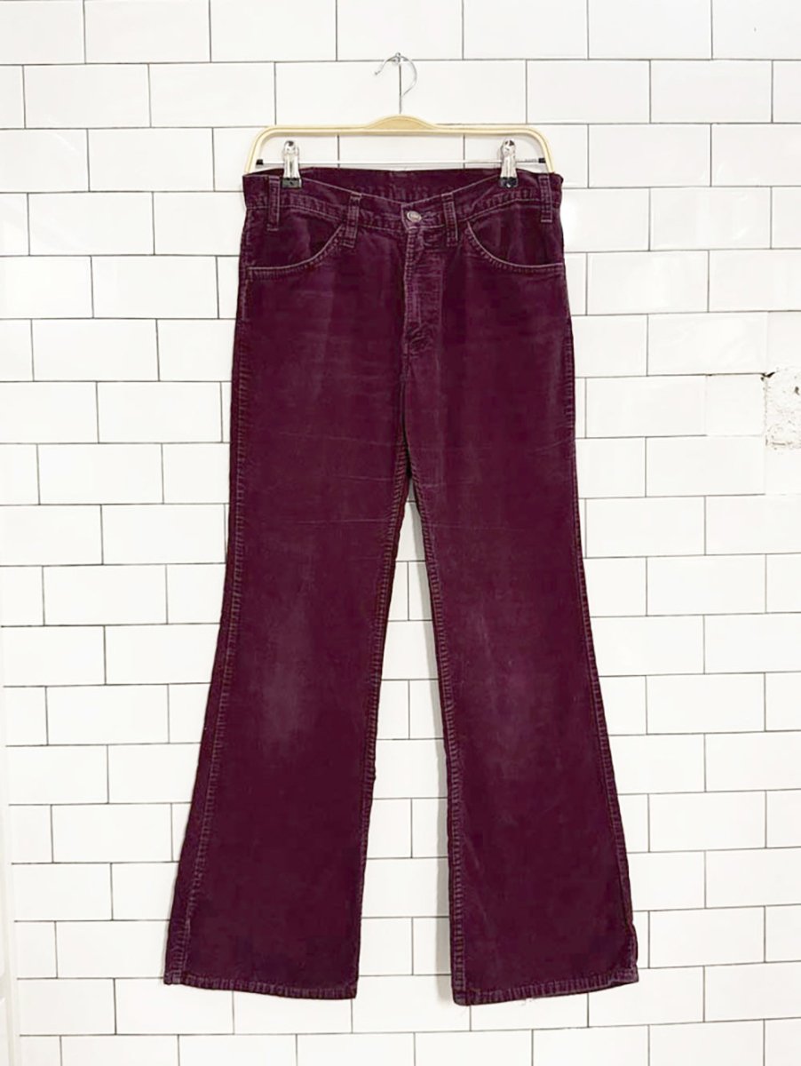 vintage 70s levi's white tab corduroy flare pants | talon zipper | made in usa - good market thrift store