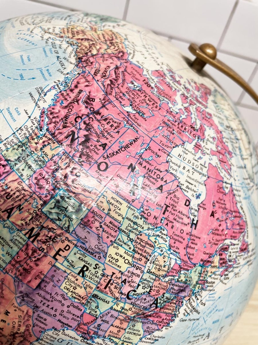 vintage 70s maclean's 12" globe | Leroy M. Tolman - good market thrift store