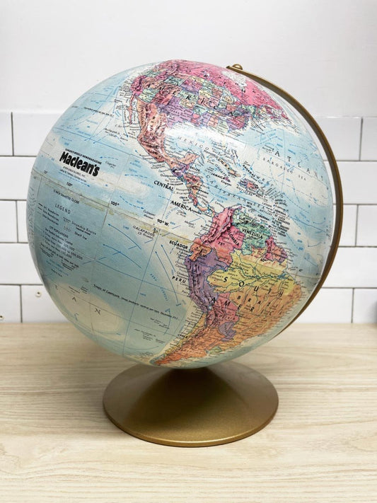 vintage 70s maclean's 12" globe | Leroy M. Tolman - good market thrift store