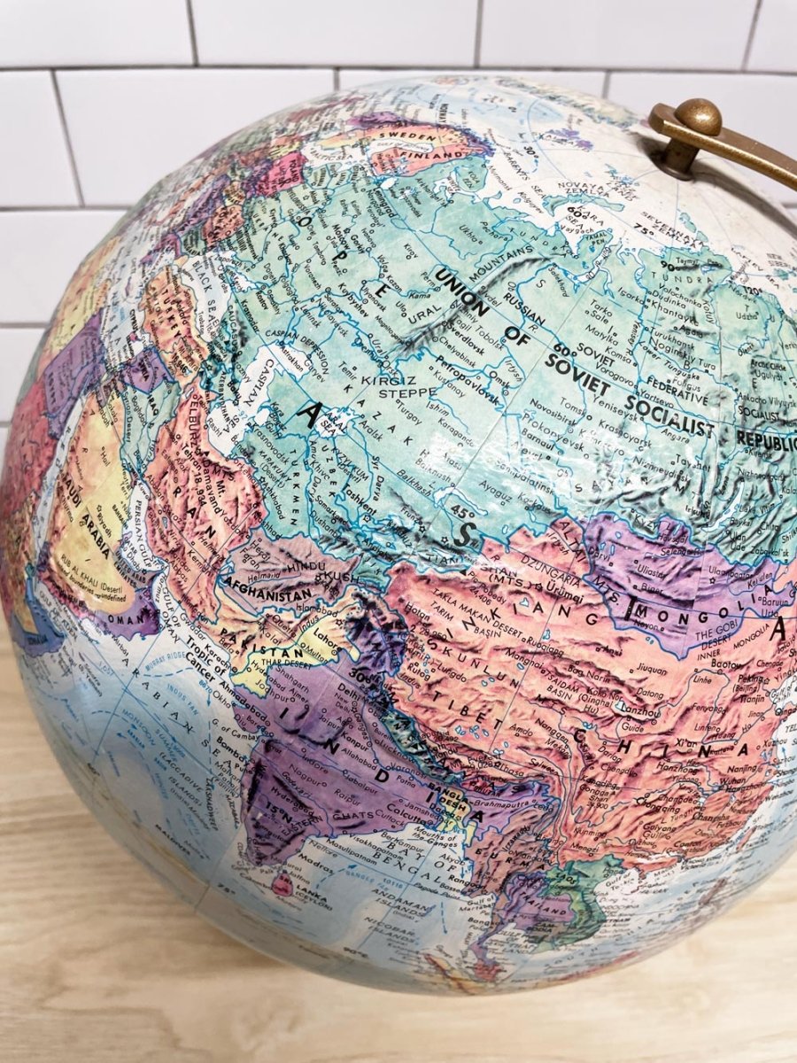 vintage 70s maclean's 12" globe | Leroy M. Tolman - good market thrift store