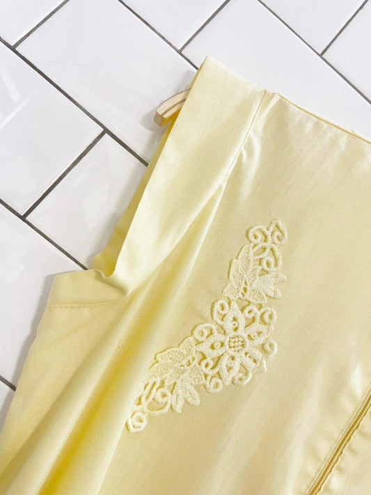 vintage 70s montgomery ward butter yellow belted resort jumpsuit - good market thrift store