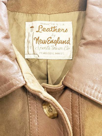 vintage 70s new england lamb suede + leather trim jacket | made in USA - good market thrift store