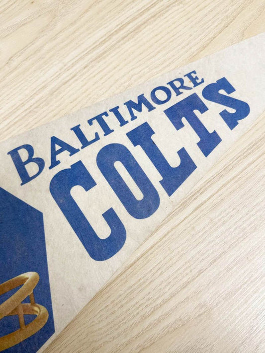vintage 70s NFL baltimore colts felt pennant - good market thrift store