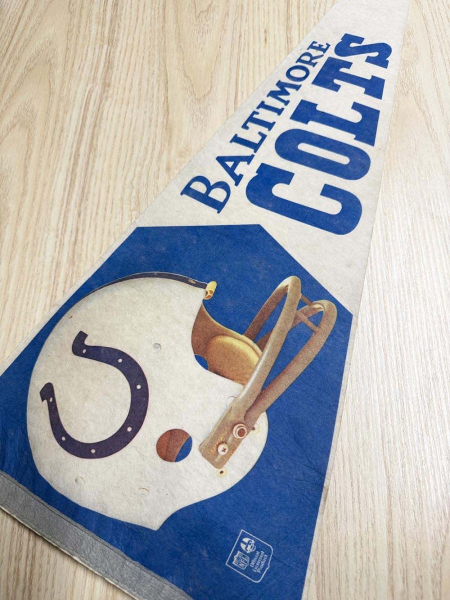 vintage 70s NFL baltimore colts felt pennant - good market thrift store