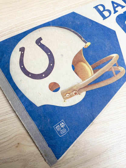 vintage 70s NFL baltimore colts felt pennant - good market thrift store