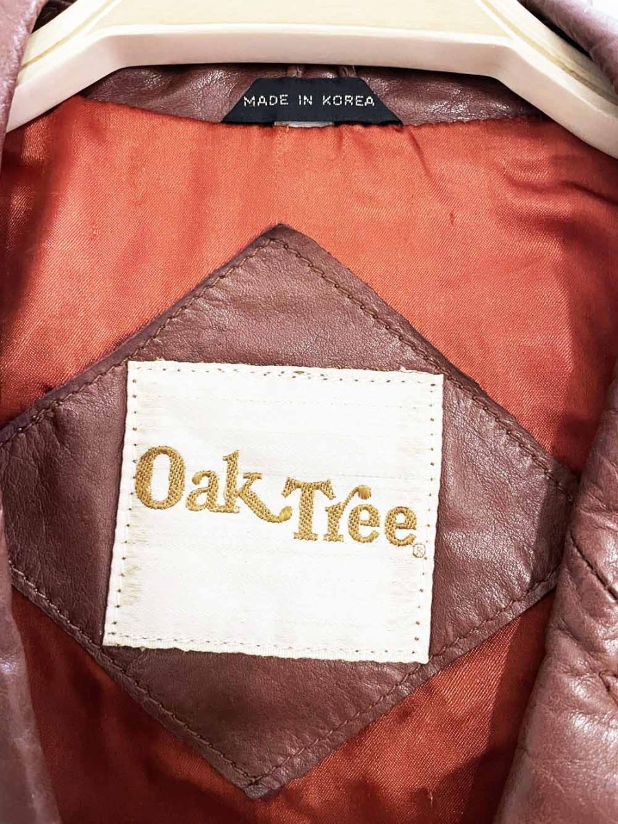 vintage 70s oak tree western leather bomber jacket - good market thrift store