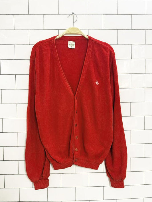 vintage 70s penguin grand slam knit cardigan | stanfield's | made in Canada - good market thrift store