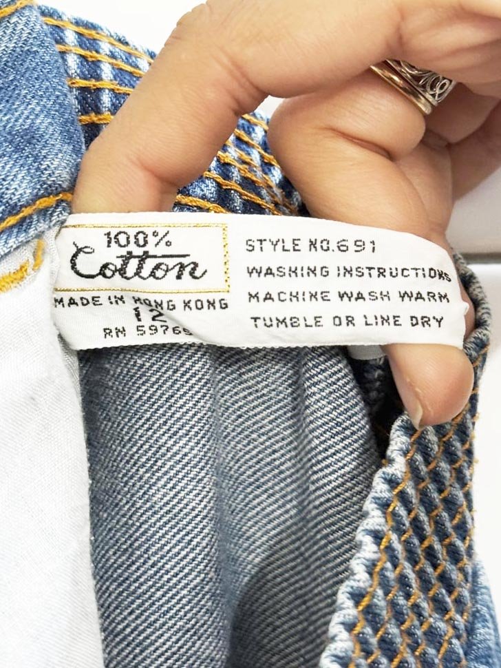 vintage 70s pleated stretch waist straight leg jeans - good market thrift store